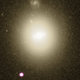 The star being eaten by the black hole is in pink.